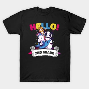 Hello Second 2nd Grade Teacher First Day Of School T-Shirt